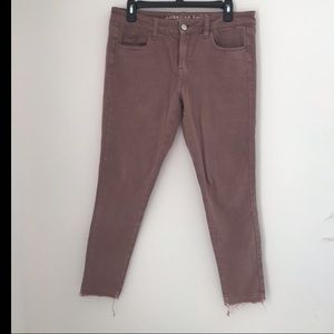 American Eagle rose jeggings